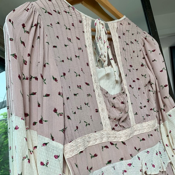 🦄 Anthropologie prairie dress in dusty rose - NWT out of stock online - Picture 10 of 15
